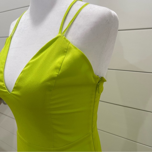 Bebe Mini Dress Chartreuse - Picture 5 of 7